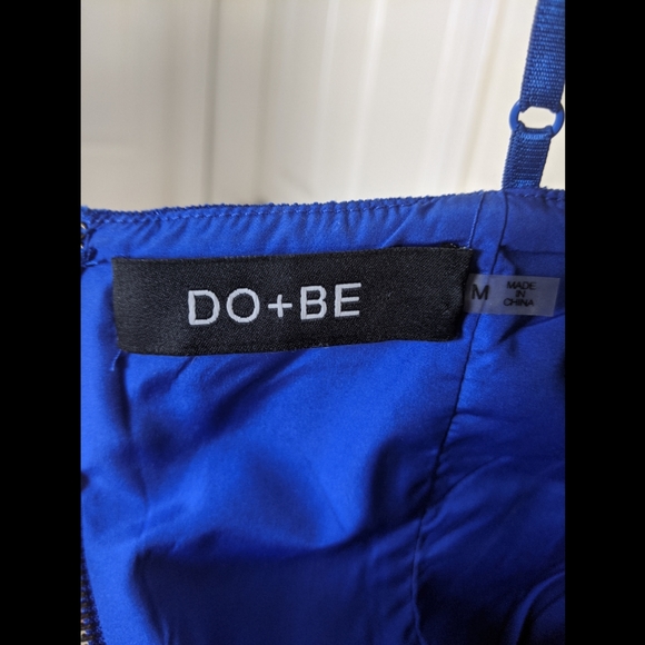 Do+Be Blue Skater Dress Adjustable Straps Medium - Picture 6 of 7